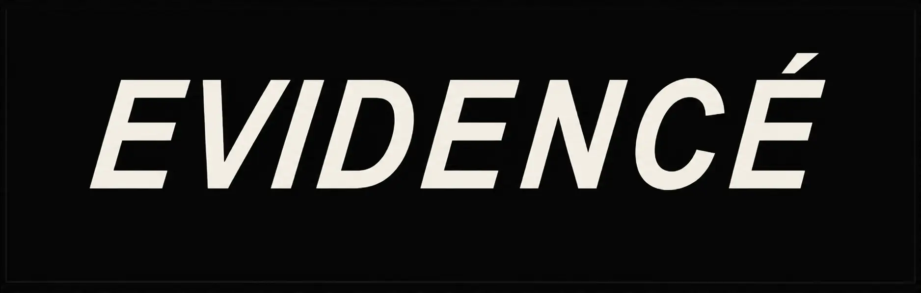 Evidence logo Evidence label
